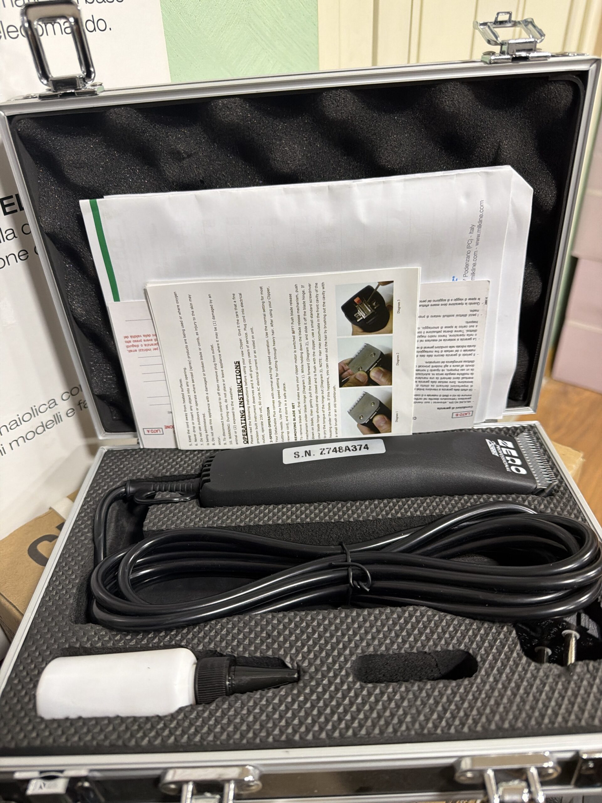 Tosatrice Professionale Milkline Zero Pro 45 per Animali – 2 Velocità, 45W, Lama Inclusa - immagine 2