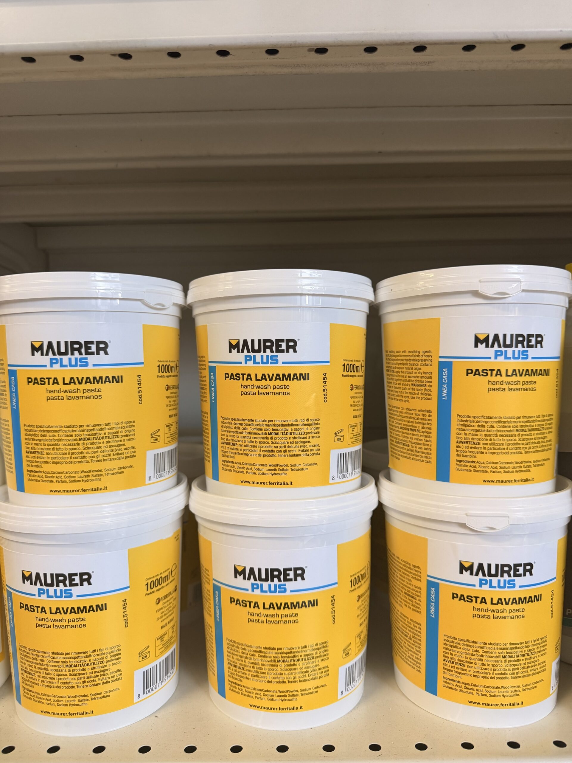 Pasta Lavamani MAURER Plus 1000 ml in Barattolo Detergente Professionale per Sporco Ostinato 1 Pasta Lavamani MAURER Plus 1000 ml in Barattolo Detergente Professionale per Sporco Ostinato