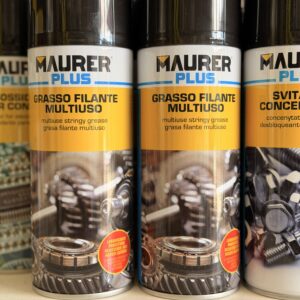 Maurer Maurer Plus Grasso Filante Multiuso Spray 400 ml – Lubrificante ad Alta Adesività per Catene, Ingranaggi e Parti Meccaniche
