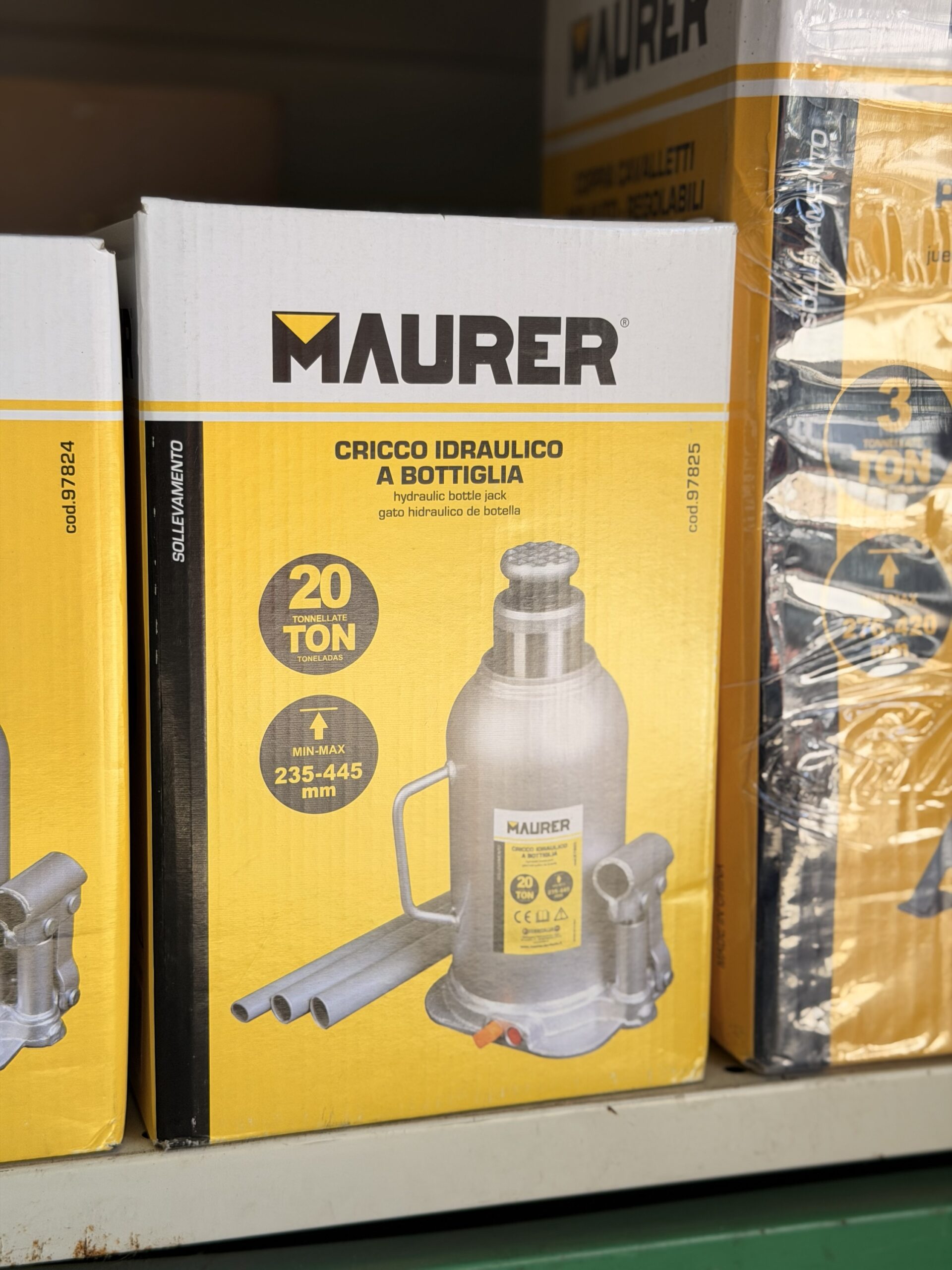 Cric Idraulico a Bottiglia Maurer 20 Tonnellate – Martinetto Professionale 235-445 mm per Veicoli Pesanti, Industriali e Officina 1 Cric Idraulico a Bottiglia Maurer 20 Tonnellate – Martinetto Professionale 235-445 mm per Veicoli Pesanti, Industriali e Officina