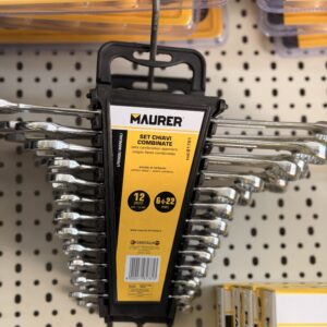 Home 3 Chiavi Combinate Maurer Set 12 Pezzi – Acciaio al Carbonio 6-22 mm per Officina e Fai da Te