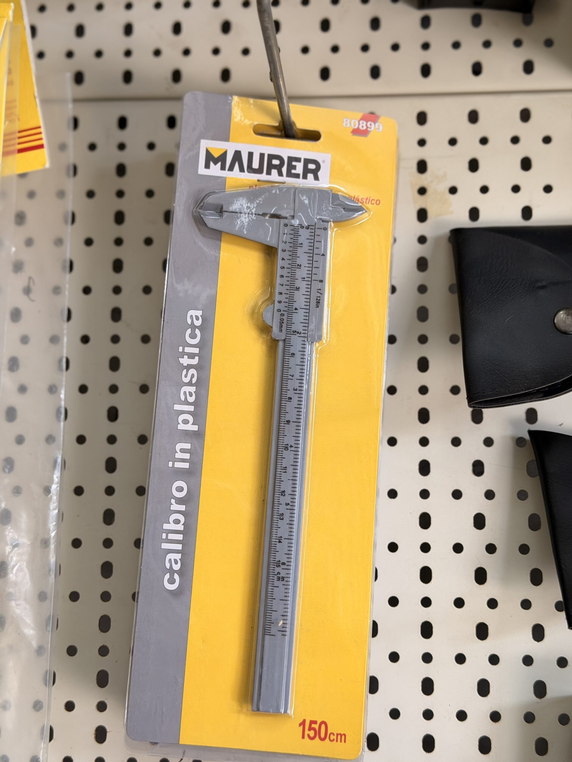 Calibro Maurer in Plastica 150 mm – Precisione 1/20 per Misurazioni di Interni, Esterni e Profondità 1 Calibro Maurer in Plastica 150 mm – Precisione 1/20 per Misurazioni di Interni, Esterni e Profondità
