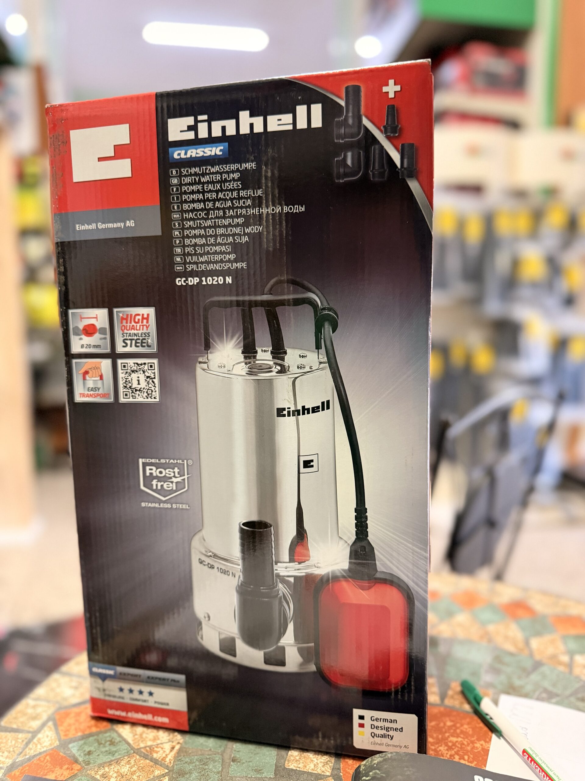 Pompa Sommersa Einhell GC-DP 1020 N 1000W per Acque Scure e Sporche in Acciaio Inox 2 Pompa Sommersa Einhell GC-DP 1020 N 1000W per Acque Scure e Sporche in Acciaio Inox - immagine 2