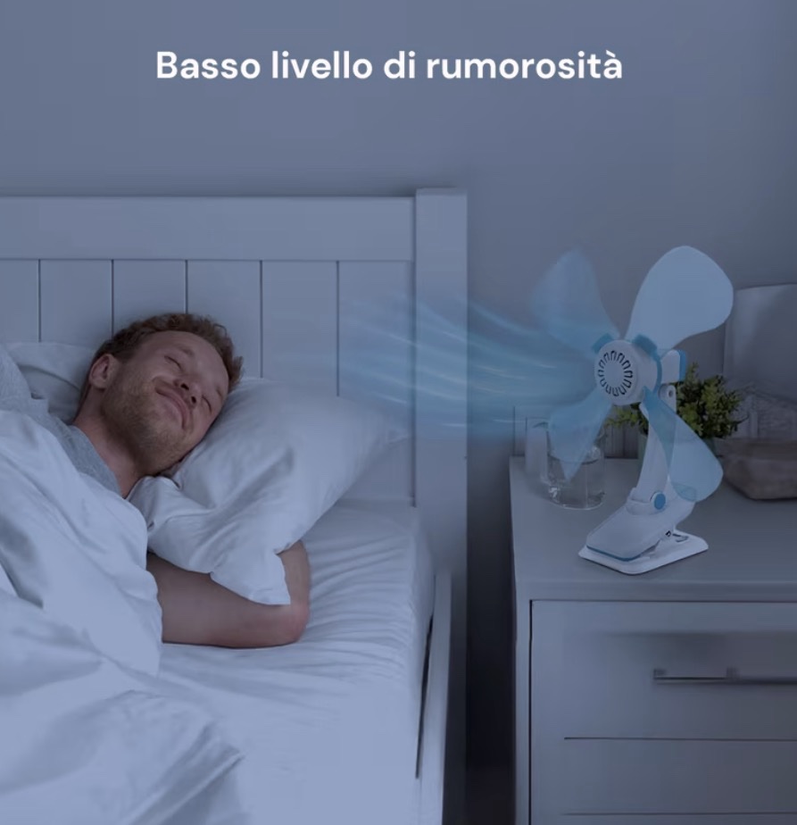 Ventilatore a Pinza con Doppio Snodo Kiwi – Massima Praticità e Freschezza per Casa e Ufficio 6 Ventilatore a Pinza con Doppio Snodo Kiwi – Massima Praticità e Freschezza per Casa e Ufficio - immagine 6